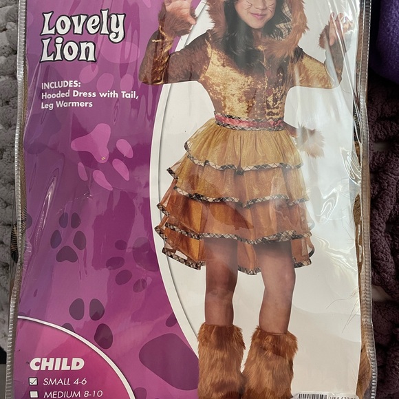 Kids Faux Fur Lion Dress Costume - Picture 3 of 4